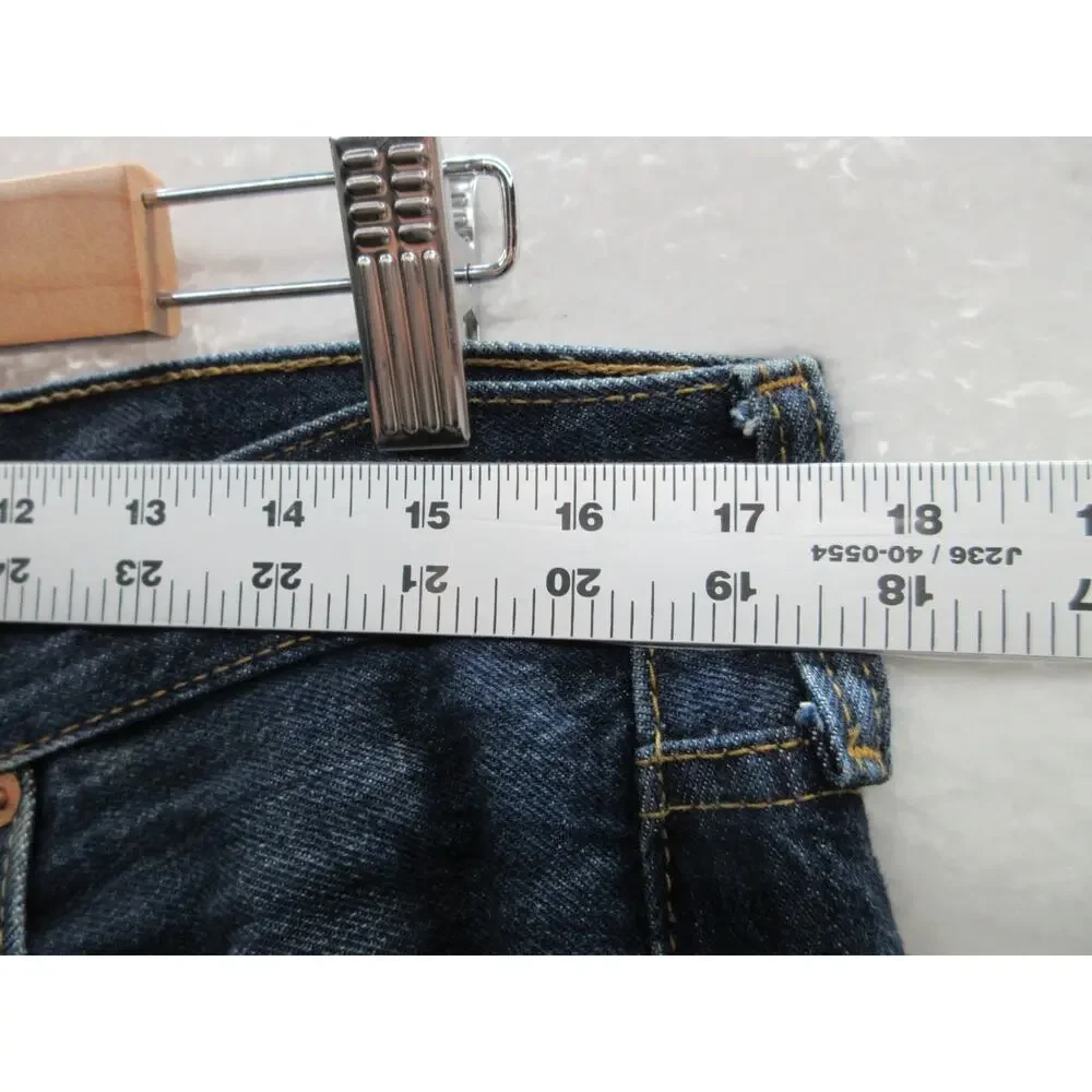 Levi's 501 Mens Jeans 34x32 Dark Wash Denim Button Fly 00501-0115